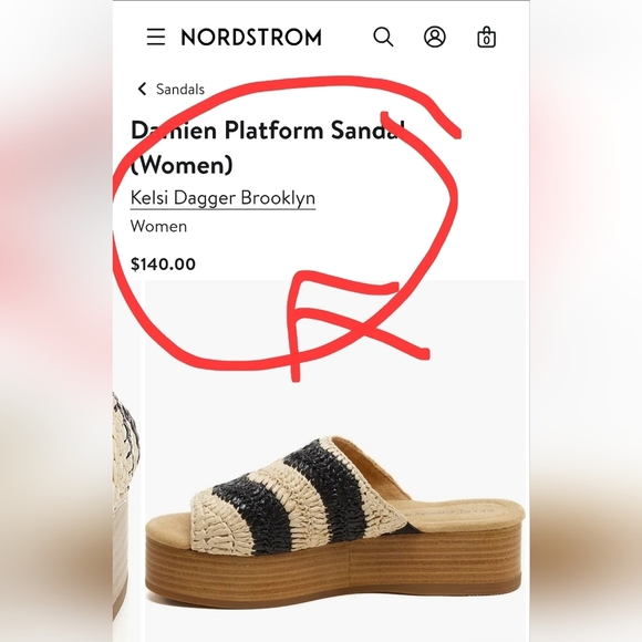 💛🔹️Kelsi Dagger🔹️ Brooklyn Women's Damien Raffia Sandal Size 9 - Picture 2 of 5